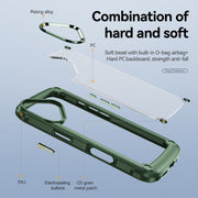 For iPhone 16 TPU + PC Lens Protection Phone Case(Green)