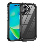 For iPhone 16 Plus TPU + PC Lens Protection Phone Case(Black)
