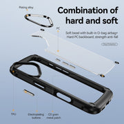 For iPhone 16 Plus TPU + PC Lens Protection Phone Case(Black)