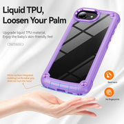 For iPhone 16e TPU + PC Lens Protection Phone Case(Purple)