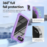 For iPhone 16e TPU + PC Lens Protection Phone Case(Purple)