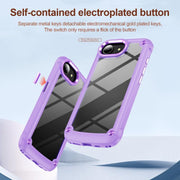 For iPhone 16e TPU + PC Lens Protection Phone Case(Purple)