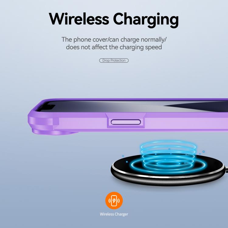 For iPhone 16e TPU + PC Lens Protection Phone Case(Purple)