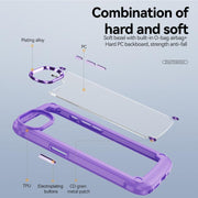 For iPhone 16e TPU + PC Lens Protection Phone Case(Purple)