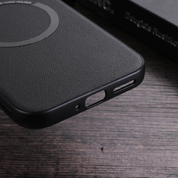 For Google Pixel 9 Magsafe Magnetic Ring Leather Texture Phone Case(Black)