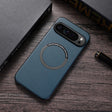 For Google Pixel 9 Magsafe Magnetic Ring Leather Texture Phone Case(Green) - Google Cases by PMC TechLife | Online Shopping South Africa | PMC TechLife | Buy Now Pay Later Mobicred