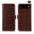 For iPhone 17 Air Crocodile Top Layer Cowhide Leather Phone Case(Brown) - free shipping - PMc TechLife - Order now!