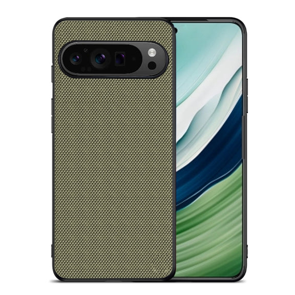 For Google Pixel 9 Nylon Cloth Texture Shockproof PC+TPU Phone Case(Green)