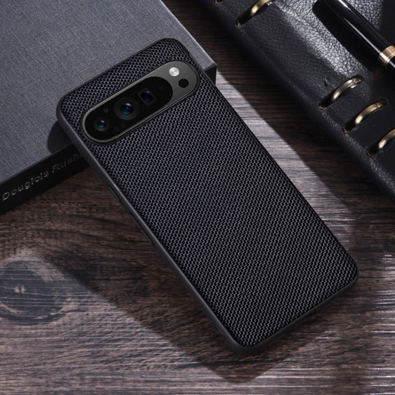 For Google Pixel 9 Nylon Cloth Texture Shockproof PC+TPU Phone Case(Black)
