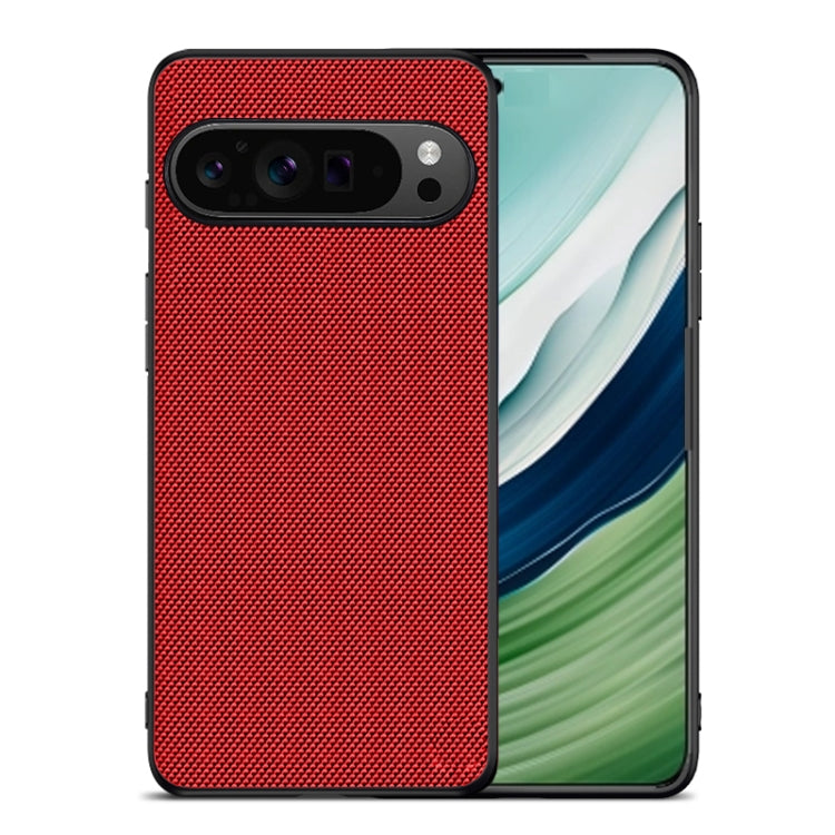 For Google Pixel 9 Nylon Cloth Texture Shockproof PC+TPU Phone Case(Red)