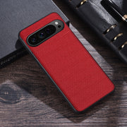 For Google Pixel 9 Nylon Cloth Texture Shockproof PC+TPU Phone Case(Red)