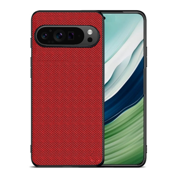 For Google Pixel 9 Nylon Cloth Texture Shockproof PC+TPU Phone Case(Red)