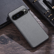 For Google Pixel 9 Nylon Cloth Texture Shockproof PC+TPU Phone Case(Grey)