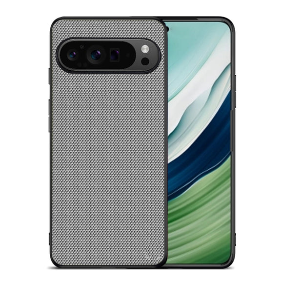 For Google Pixel 9 Nylon Cloth Texture Shockproof PC+TPU Phone Case(Grey)