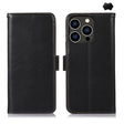 For iPhone 16 Pro Max Crazy Horse Top Layer Cowhide Leather Phone Case(Black) - iPhone 16 Pro Max Cases by PMC TechLife | Online Shopping South Africa | PMC TechLife | Buy Now Pay Later Mobicred