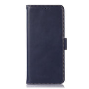 For iPhone 17 Crazy Horse Top Layer Cowhide Leather Phone Case(Blue)