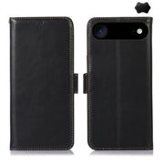 For iPhone 17 Air Crazy Horse Top Layer Cowhide Leather Phone Case(Black)