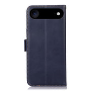 For iPhone 17 Air Crazy Horse Top Layer Cowhide Leather Phone Case(Blue)