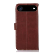 For iPhone 17 Air Crazy Horse Top Layer Cowhide Leather Phone Case(Brown)