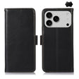For iPhone 17 Pro Max Crazy Horse Top Layer Cowhide Leather Phone Case(Black) - free shipping - PMc TechLife - Order now!