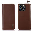 For iPhone 16 Pro Max KHAZNEH Nappa Top Layer Cowhide Leather Phone Case(Brown) - iPhone 16 Pro Max Cases by PMC TechLife | Online Shopping South Africa | PMC TechLife | Buy Now Pay Later Mobicred