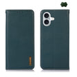 For iPhone 16 KHAZNEH Nappa Top Layer Cowhide Leather Phone Case(Green) - iPhone 16 Cases by PMC TechLife | Online Shopping South Africa | PMC TechLife | Buy Now Pay Later Mobicred