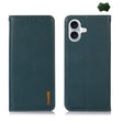 For iPhone 17 KHAZNEH Nappa Top Layer Cowhide Leather Phone Case(Green) - free shipping - PMc TechLife - Order now!
