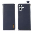 For iPhone 17 KHAZNEH Nappa Top Layer Cowhide Leather Phone Case(Blue) - free shipping - PMc TechLife - Order now!