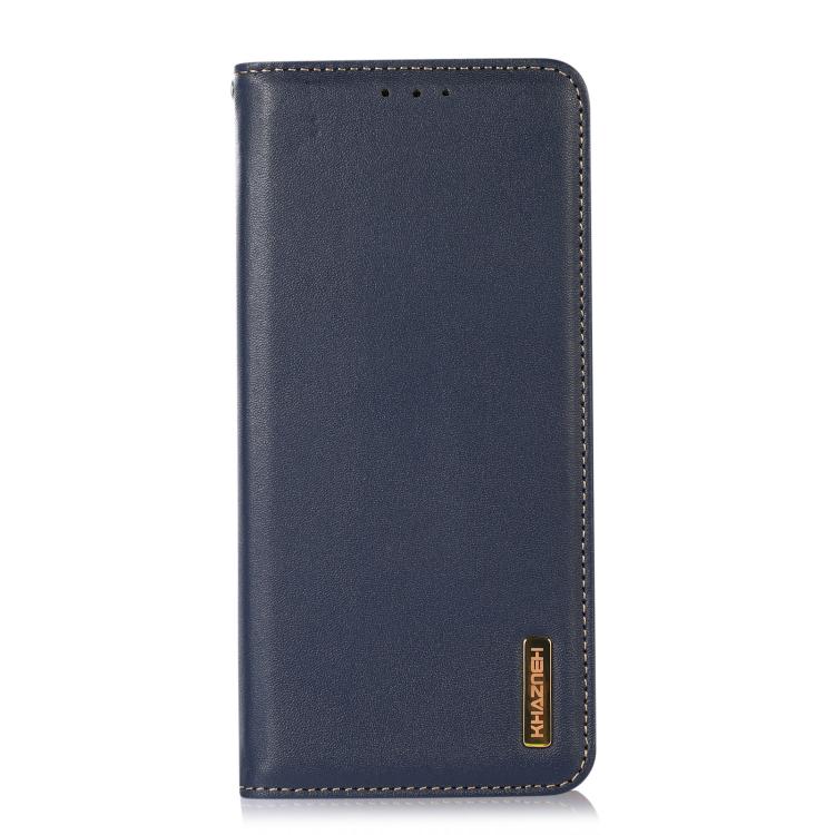 For iPhone 17 KHAZNEH Nappa Top Layer Cowhide Leather Phone Case(Blue)
