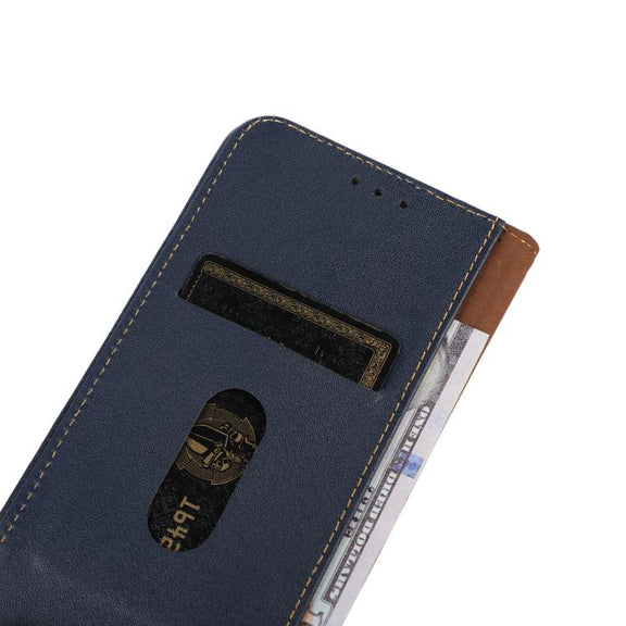 For iPhone 17 KHAZNEH Nappa Top Layer Cowhide Leather Phone Case(Blue)