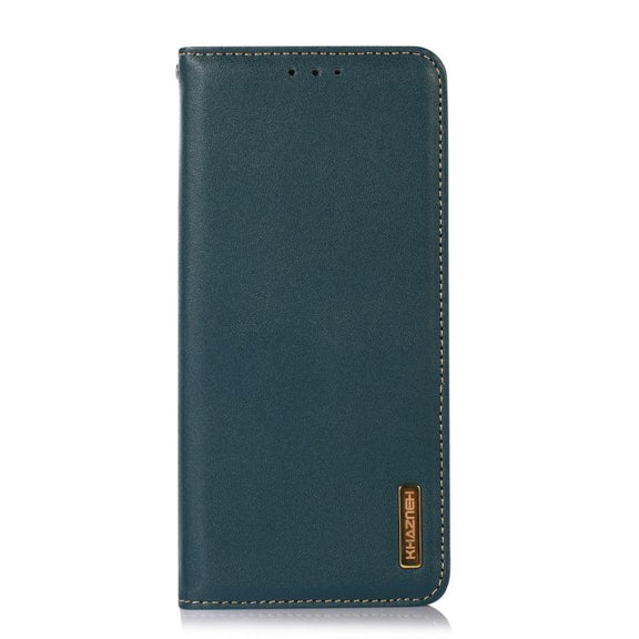 For iPhone 17 Air KHAZNEH Nappa Top Layer Cowhide Leather Phone Case(Green)