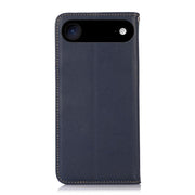 For iPhone 17 Air KHAZNEH Nappa Top Layer Cowhide Leather Phone Case(Blue)
