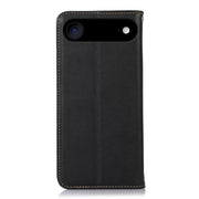 For iPhone 17 Air KHAZNEH Nappa Top Layer Cowhide Leather Phone Case(Black)