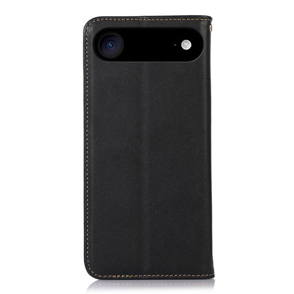 For iPhone 17 Air KHAZNEH Nappa Top Layer Cowhide Leather Phone Case(Black)