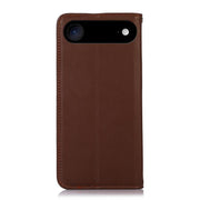 For iPhone 17 Air KHAZNEH Nappa Top Layer Cowhide Leather Phone Case(Brown)