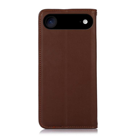 For iPhone 17 Air KHAZNEH Nappa Top Layer Cowhide Leather Phone Case(Brown)