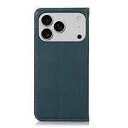 For iPhone 17 Pro KHAZNEH Nappa Top Layer Cowhide Leather Phone Case(Green)