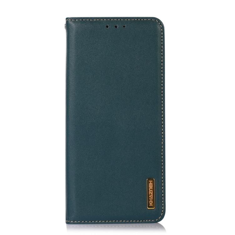 For iPhone 17 Pro Max KHAZNEH Nappa Top Layer Cowhide Leather Phone Case(Green)