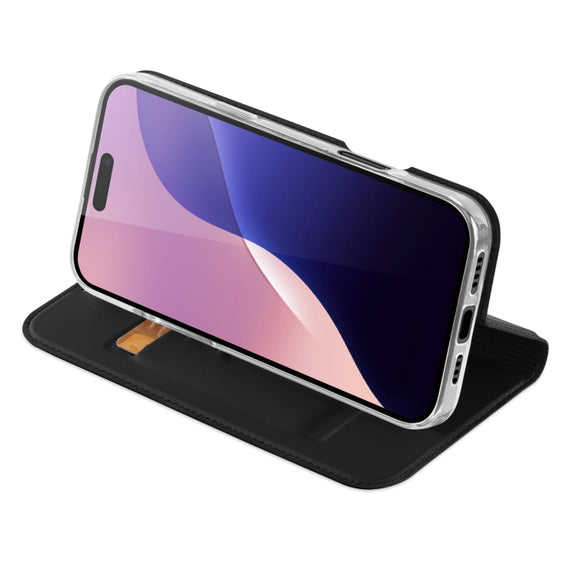 For iPhone 16 Pro Max DUX DUCIS Skin Pro Series Flip Leather Phone Case(Black)