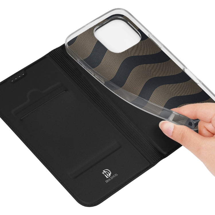 For iPhone 16 Pro Max DUX DUCIS Skin Pro Series Flip Leather Phone Case(Black)