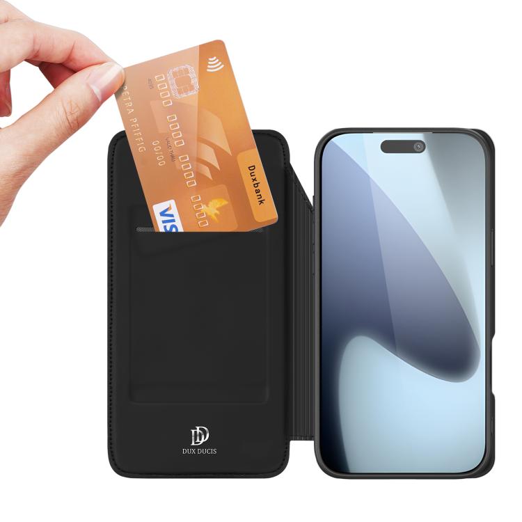 For iPhone 17 Pro Max DUX DUCIS Skin Pro Series Flip Leather Phone Case(Black)