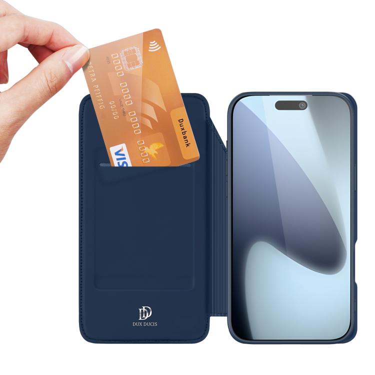 For iPhone 17 Pro Max DUX DUCIS Skin Pro Series Flip Leather Phone Case(Blue)
