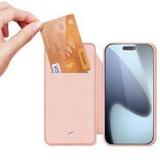 For iPhone 17 Pro DUX DUCIS Skin Pro Series Flip Leather Phone Case(Rose Gold)