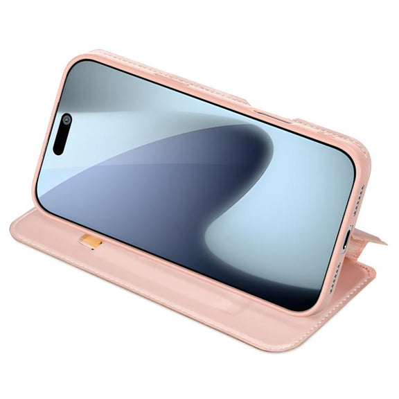 For iPhone 17 Pro DUX DUCIS Skin Pro Series Flip Leather Phone Case(Rose Gold)