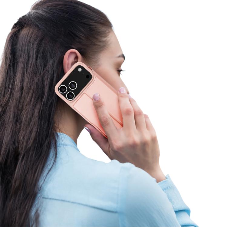 For iPhone 17 Pro DUX DUCIS Skin Pro Series Flip Leather Phone Case(Rose Gold)