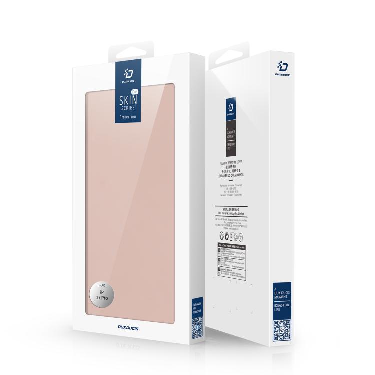 For iPhone 17 Pro DUX DUCIS Skin Pro Series Flip Leather Phone Case(Rose Gold)