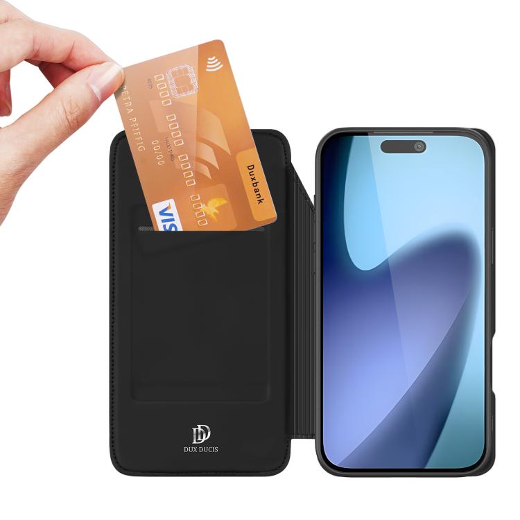 For iPhone 17 Air DUX DUCIS Skin Pro Series Flip Leather Phone Case(Black)