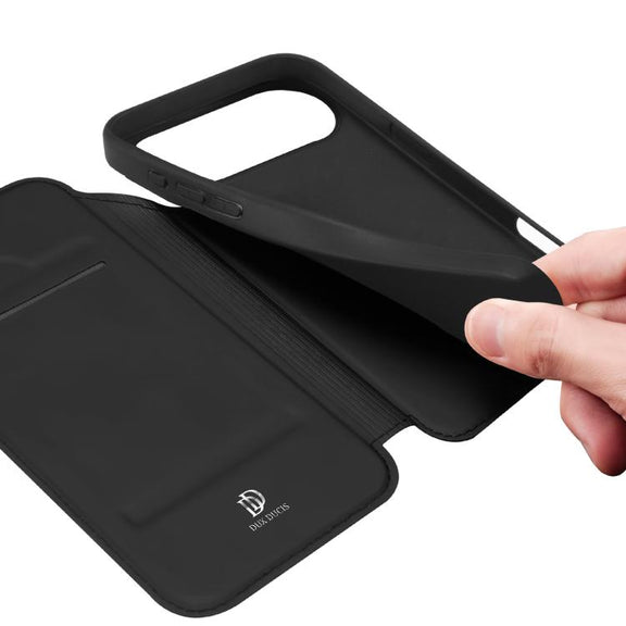 For iPhone 17 Air DUX DUCIS Skin Pro Series Flip Leather Phone Case(Black)