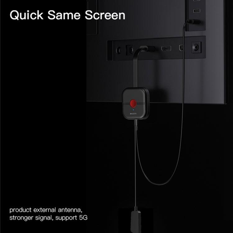 Yesido TV10 HD Wireless Screen Display Receiver, Specification:5G+4K(Black)