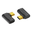40Gbps 240W USB-C / Type-C Female to USB-C / Type-C Male Side Bend Adapter(Black) - Cable & Adapters by PMC TechLife | Online Shopping South Africa | PMC TechLife | Buy Now Pay Later Mobicred